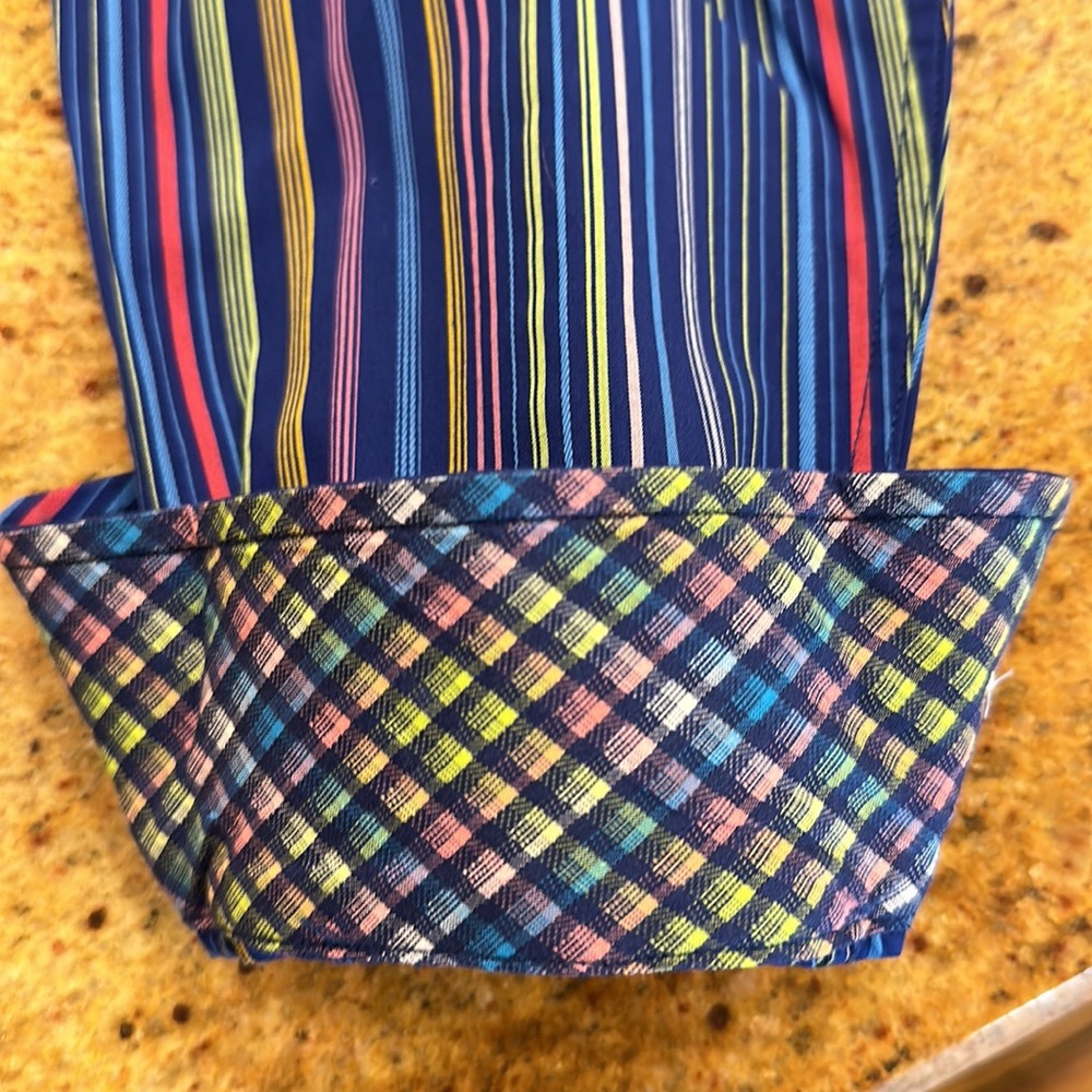 TAILORBYRD BOYS COLORFUL COTTON STRIPED BUTTON UP SHIRT WITH CONTRASTING CUFFS - Picture 5 of 8